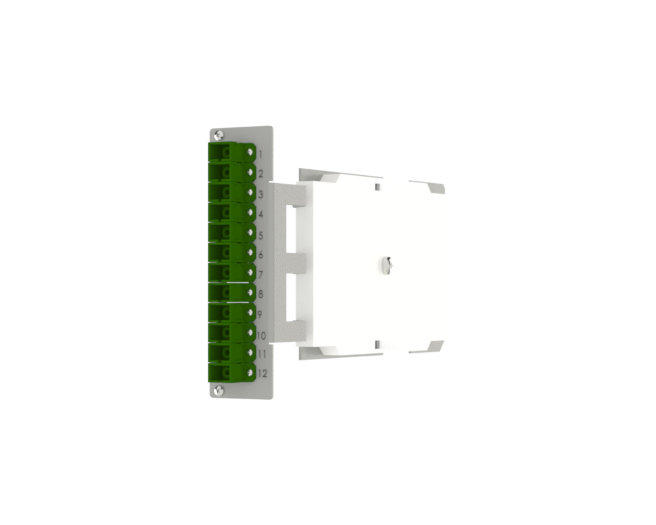 Fiber optic modular subracks: MS-PM-12-SCS-1K3-S-R7035